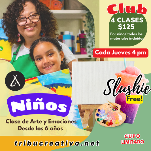 ✨🎨 CLUB Arte & Emociones – Para Niños 🎨✨ 4 CLASES