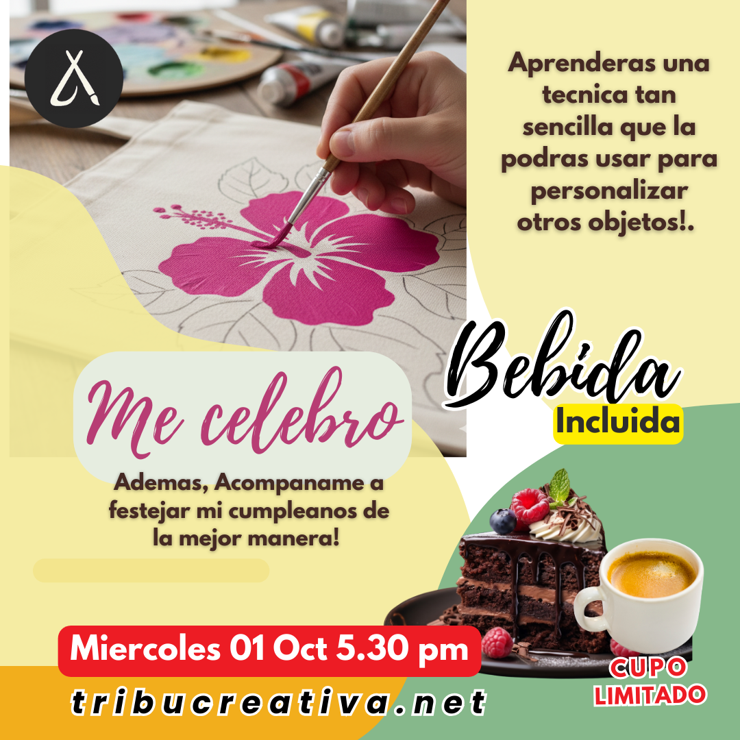 Me Celebro: Taller de Pintura en Tote Bag & Celebración de Cumpleaños